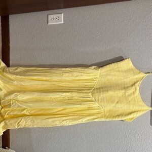 A New Day Yellow Midi Dress with Pockets